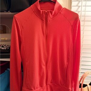 Women's Coral Adidas Zip Up